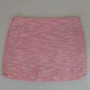 Topshop Red & White Heathered Mini Skirt